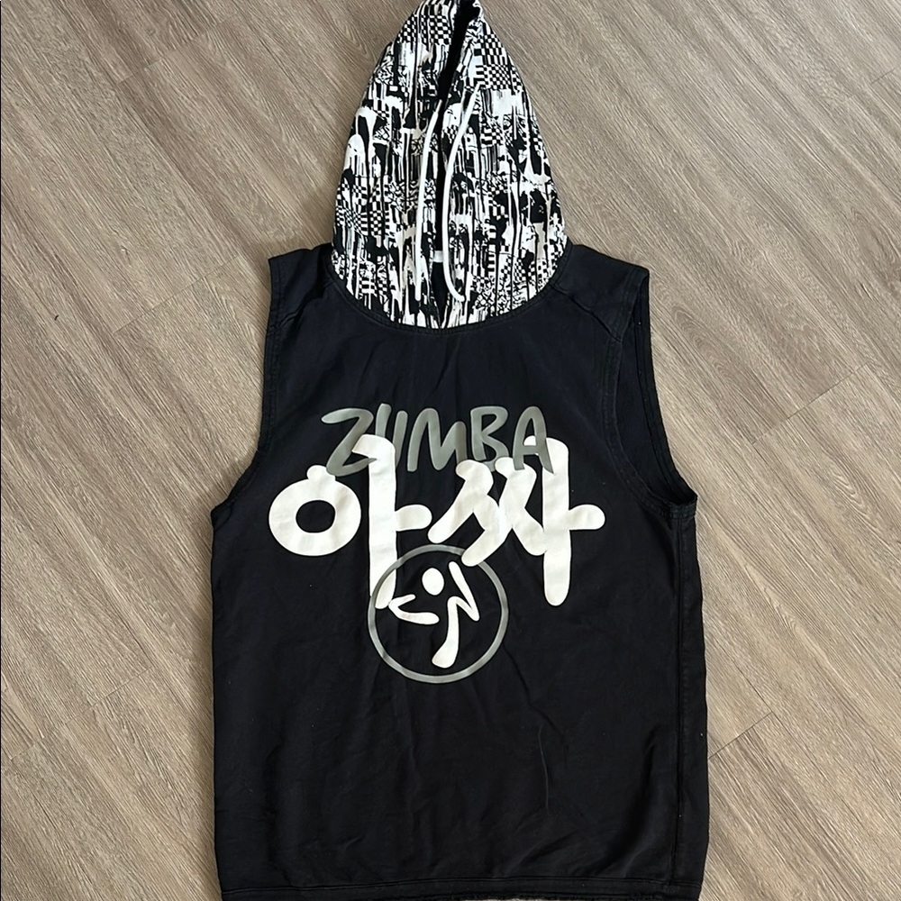 Zumba Fitness Black and White Graphic Hoodie